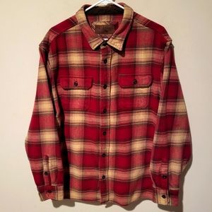 Orvis Heavy Cotton Pockets Flannel Shacket Shirt Size XL